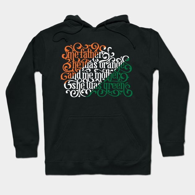 The Orange and the Green Hoodie by polliadesign